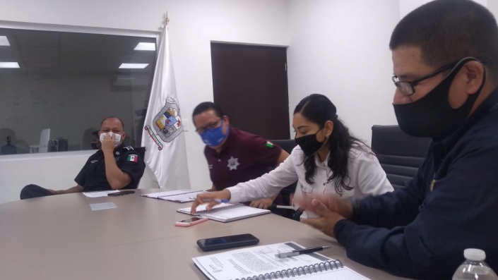 La Coordinación de Municipios y Extensiones Municipales de la Universidad de Ciencias de la Seguridad del Estado de Nuevo León, se reunió con el Secretario de Seguridad Pública de Santa Catarina, Capitán Marco Antonio Zavala.