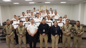 curso de «Técnicas y tácticas policiales para municipios», dirigido a policías del municipio de San Pedro Garza García.